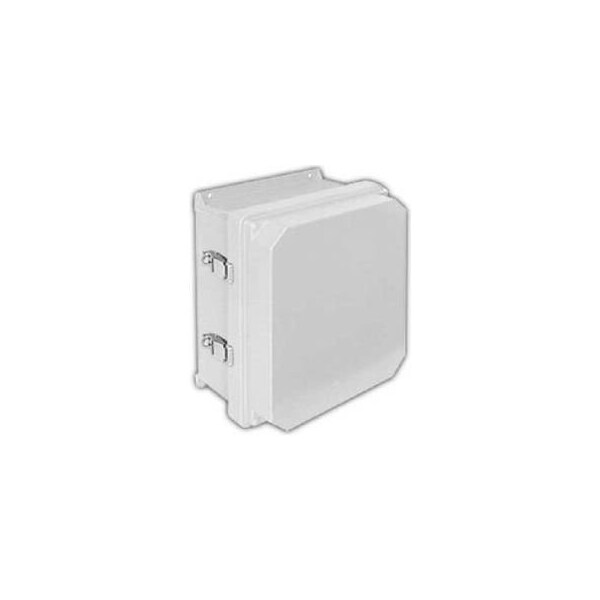 Vynckier Enclosure Systems Padlockable Latch Electrical Enclosures, 17.32 in H, 6.67 in D, 15.32 in W, NEMA 4X, Fiberglass RVJ1614HWPL2 - main